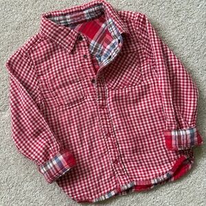 Scotch & Soda Vibrant Red and Blue Button Down Shirt